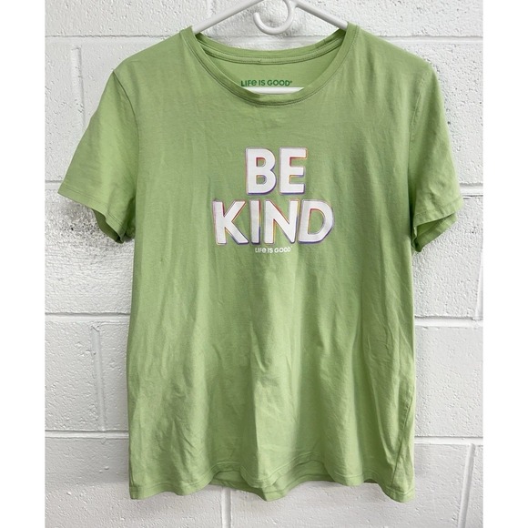 Life Is Good Tops - Life Is Good Be Kind Mint Green Women's Short Sleeve T-shirt / Large